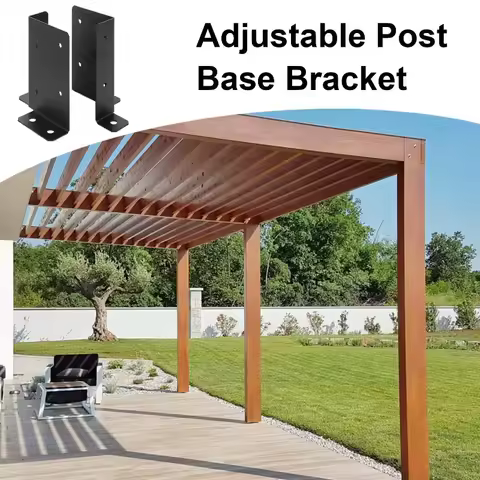 Heavy Duty Adjustable Post Base Bracket Concrete &amp; Wood Support Universal Mount for Deck Porch Gazebo Fencing Mailbox