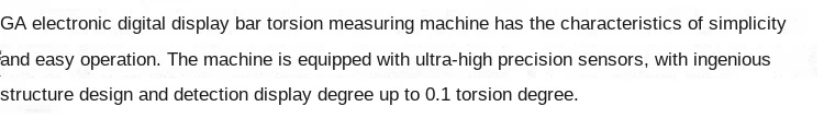 For Rod Body Torque Measuring Instrument Precision Equipment Workshop Dedicated