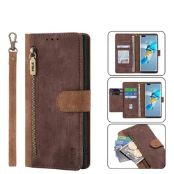 Business Flip Leather Case For Huawei P70 P60 P50 P40 P30 P20 Pro Plus Mate 70 60 50 40 30 20 Anti-Theft Brush Wallet Cover