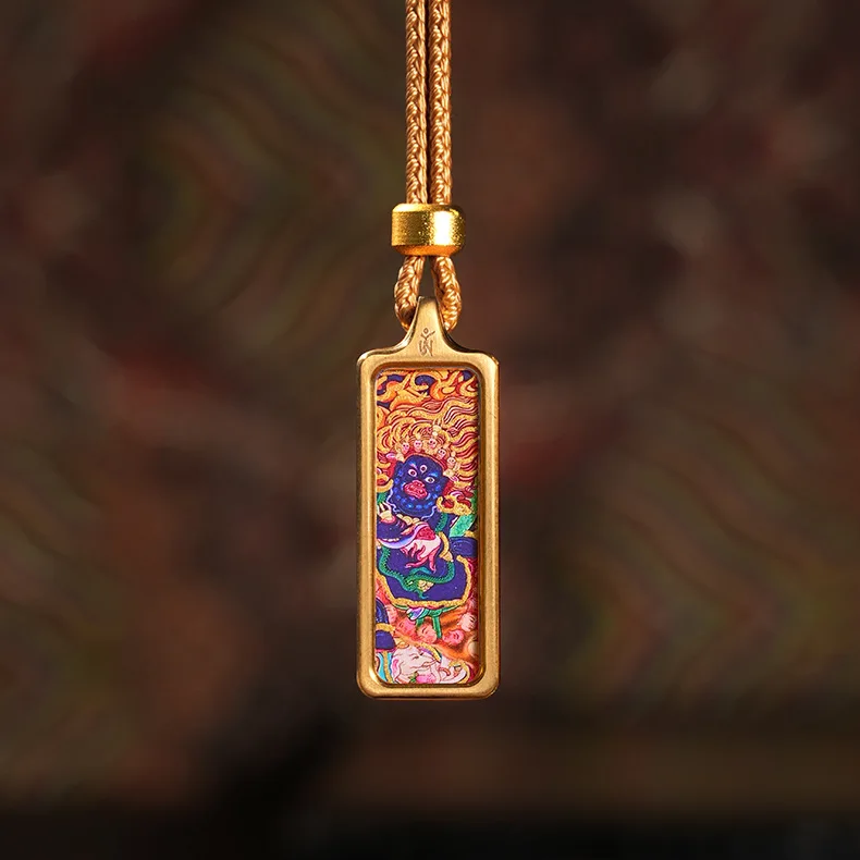 Tibetan Sle Gold Bar Thangka Jazilam Nelace een Tara Pendant Lifelong Buddha Amulet Manjusi Sambhadra Rope