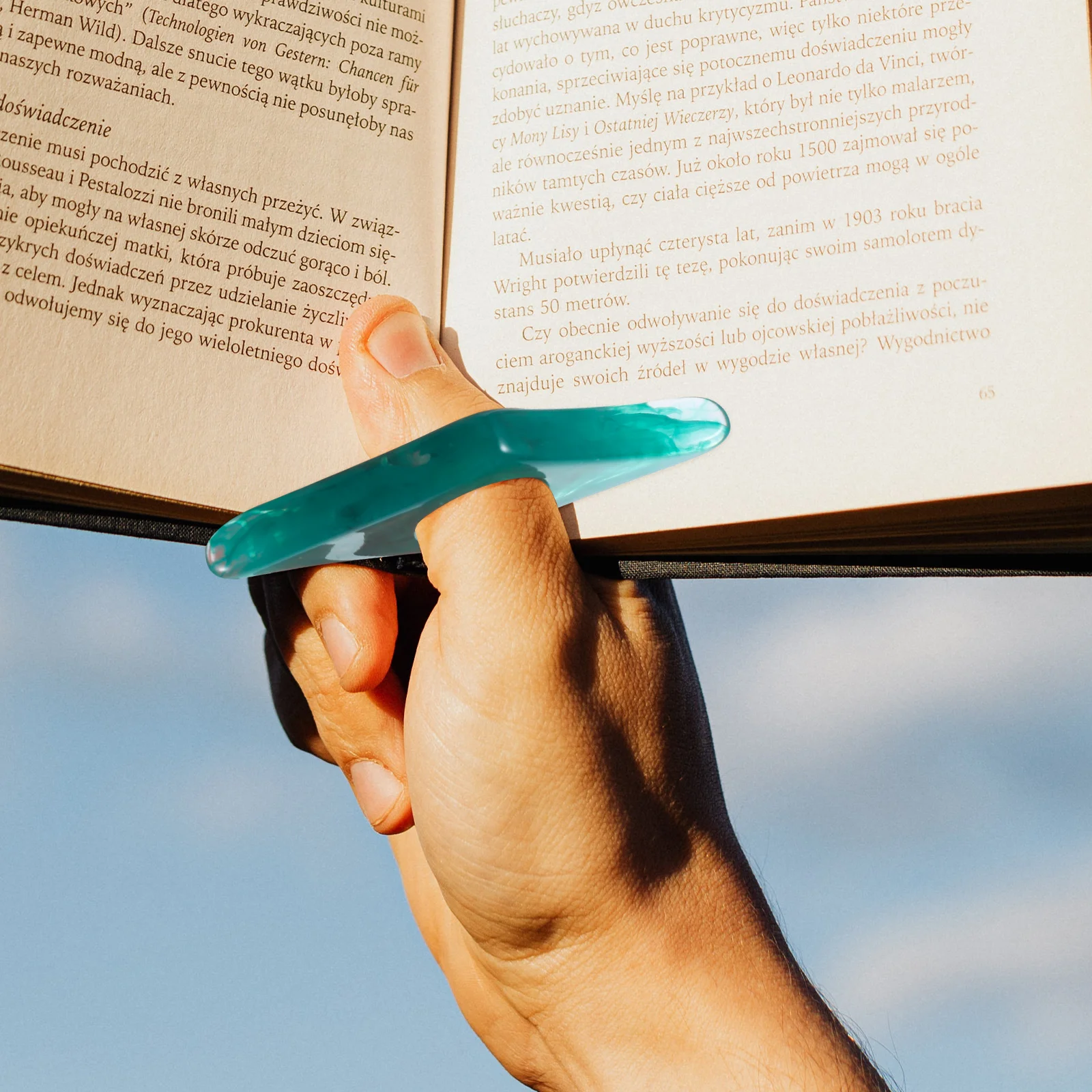 

6Pcs Resin Thumb Page Holder Book Ring Marker for Reading Smooth Hard Reading Accessory Multi-Function Page Spreader Portable