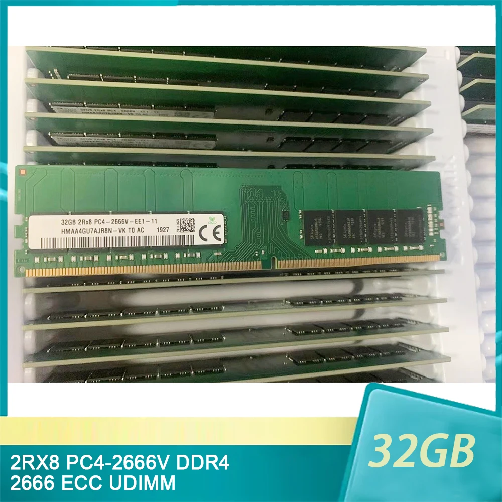 32GB 32G RAM 2RX8 PC4-2666V DDR4 2666 ECC UDIMM For SK Hynix Memory