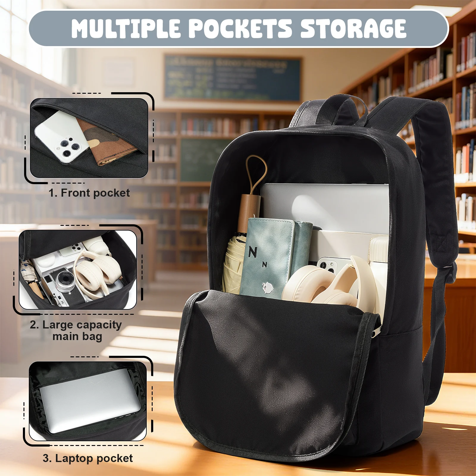 Backpack for Girls, Travel Backpack for Women Teens School Backpack Student School Bag Leisure Backpack Simple Modern Backpack