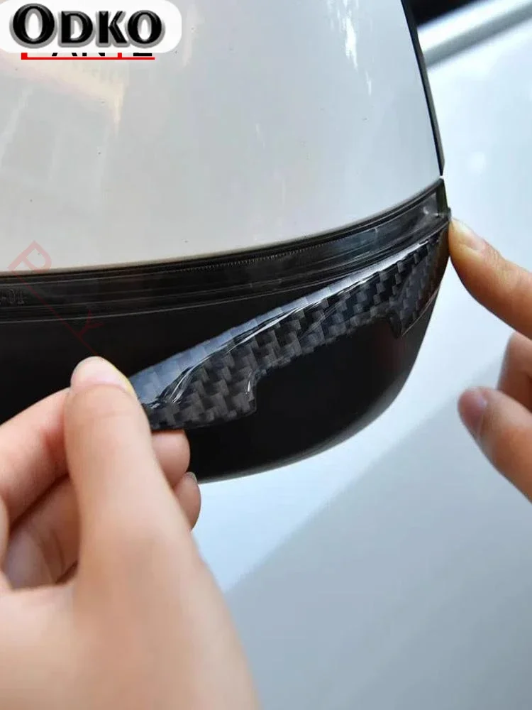 4PCS Protective Strip Car Side Door Edge  Carbon Fiber Protective Tape Body Anti-scratch Stick Decorative