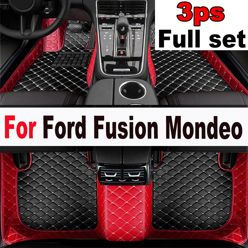 

LHD Carpets For Ford Fusion Mondeo 2016 2015 2014 2013 Car Floor Mats Leather Custom Waterproof Accessories Rugs Decoration