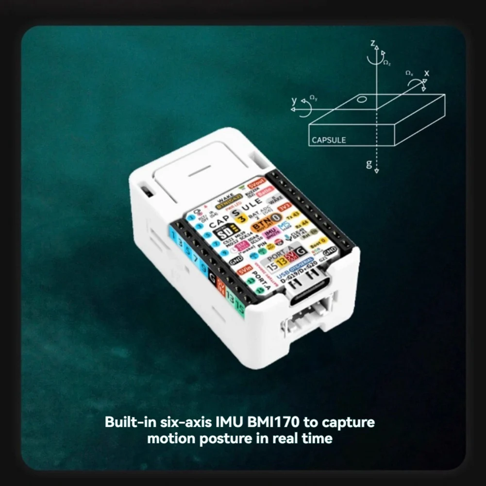 

BISMZ M5Capsule Многофункциональная встроенная плата разработки IoT с M5StampS3 IOT BMI270 IMU Инфракрасные часы для хранения зуммером