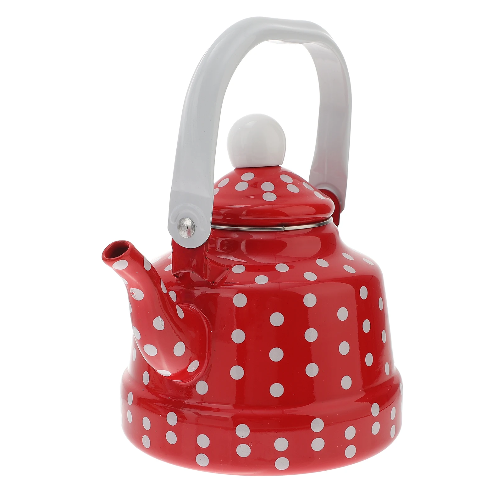 

1pc Dot Pot Enamel Kettle Water Boiling Pot Stovetop Teapot for Gas Vintage Small Water Boiling Heater Kitchen Barware