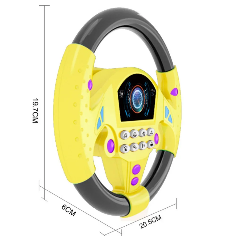 Wczesna edukacja symulacja jazdy samochodem zabawka z dźwiękiem zasilany z baterii kierownica muzyczna drugi pilot plastikowe zabawki wokalne