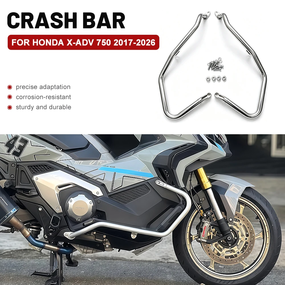 For Honda X-ADV 750 XADV750 Motorcycle Crash Bar Engine Guard Frame Protector Bumper 2017-2026 Anti-fall Accessories