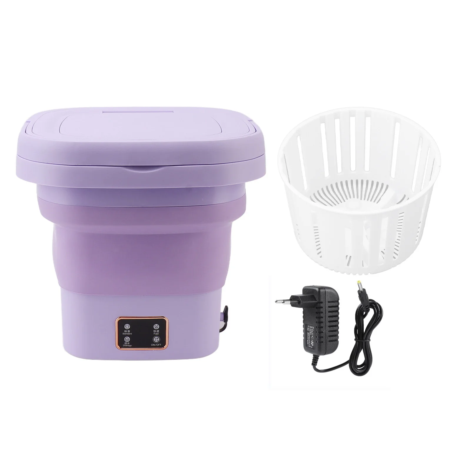9L Foldable Portable Washing Machine Automatic Small Laundry Machine Dormitory Baby Underwear Washing Compact for Easy Storage view 6