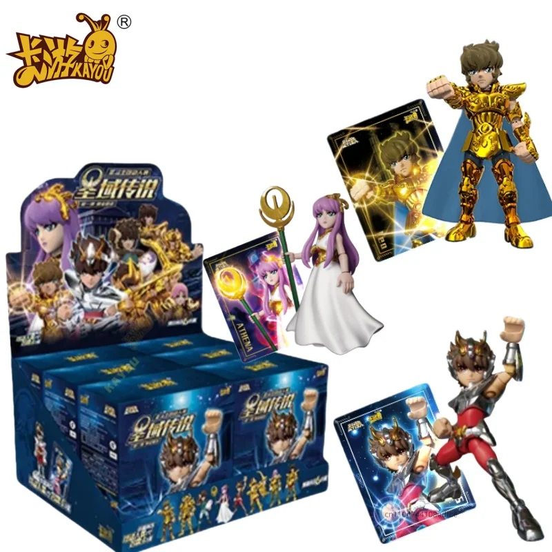 KAYOU Saint Seiya Series, настоящая карточная легенда, кукла Sanctuary, слепая коробка, золотая, отображающая детские игрушки, подарок