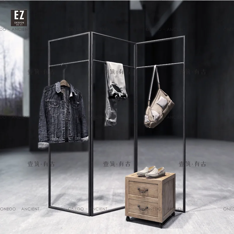 Silk scarf, scarf,coat rack, Nakajima shelf, simple and creative wedding dressrack.