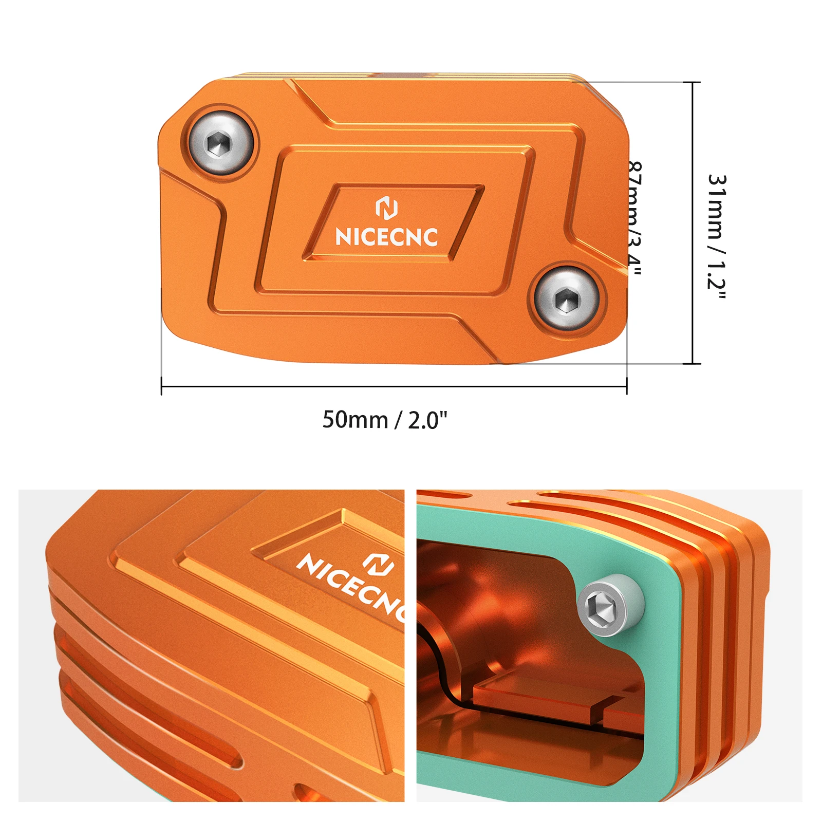NICECNC مخلب الفرامل أسطوانة رئيسية خزان زيت السائل كوب ل KTM SX 125 SX 150 SX-F 350 SXF 450 EXC-F 350 EXCF 500 2013-2024