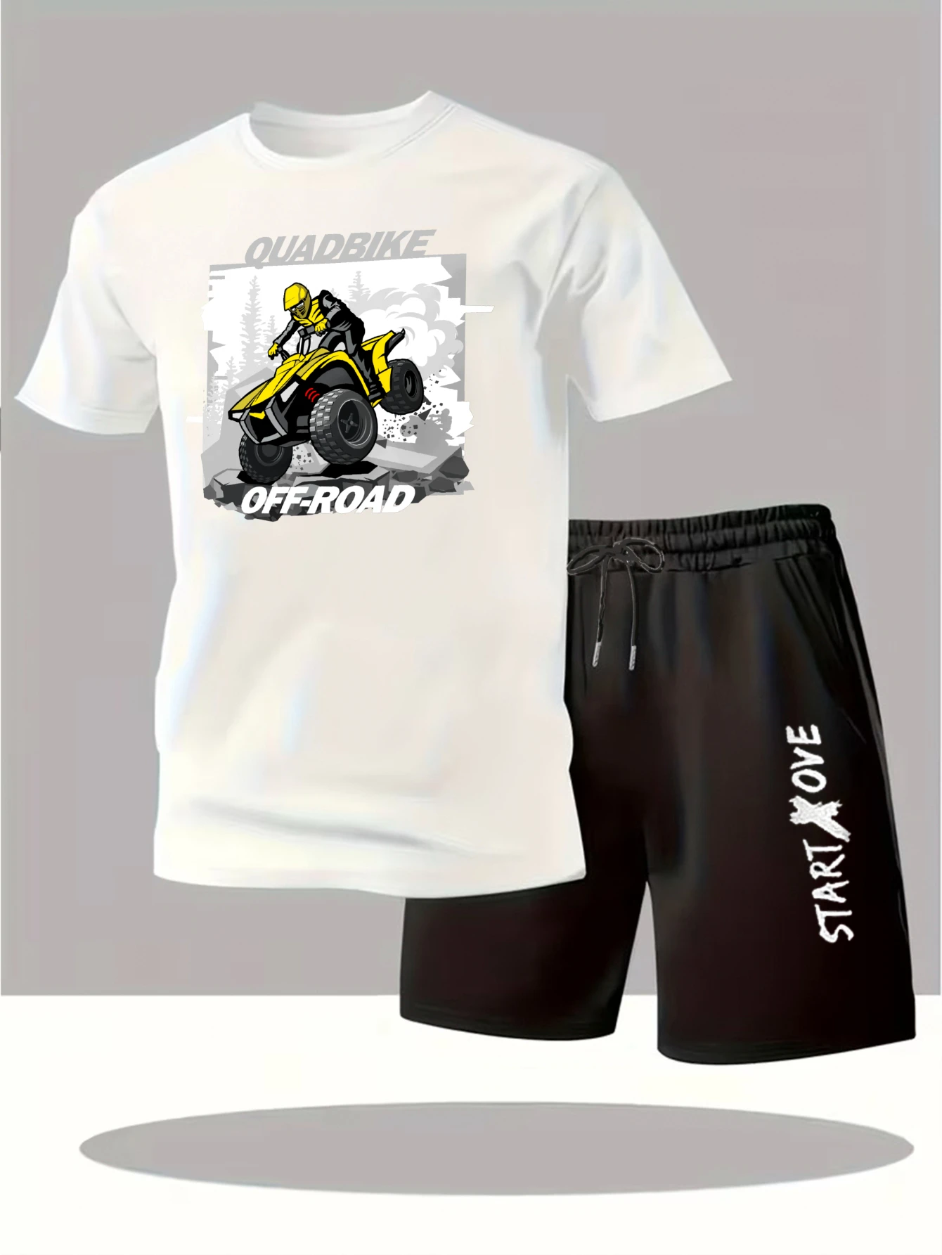 

Мужские комплекты 2025: Новинка! Модный принтованный мужской костюм, спортивный костюм с коротким рукавом, графический свитшот, костюм для мужчин, мужской спортивный костюм-тройка.