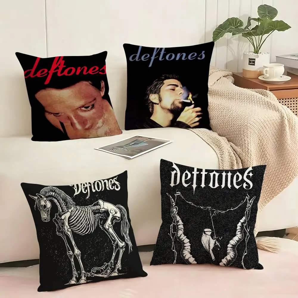 

Private Music Deftones Pillow Case Square Double-Sided Sofa Cushion Cover Bedroom Bedside Pillow Gift