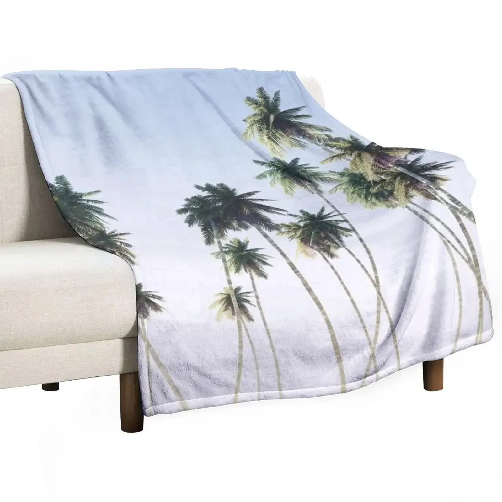 

Palm Trees Throw Blanket Plaid Decorative Throw Giant Sofa Bed linens Blankets