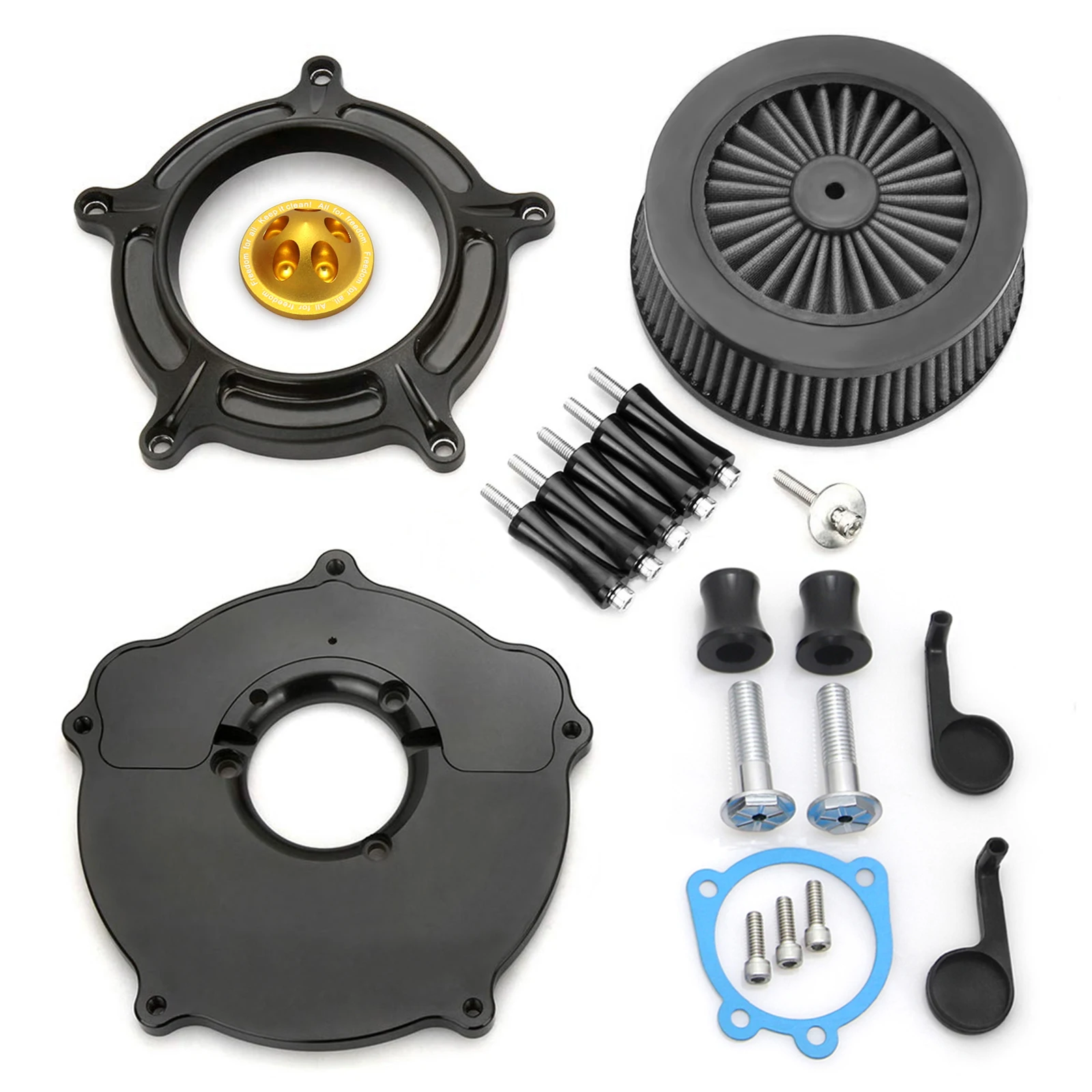CNC Black Ops spike turbine Air Cleaner filters for harley Sportster 883 XL1200V 1991-2022 Dyna Softail Fatboy Touring FLHR FLHX