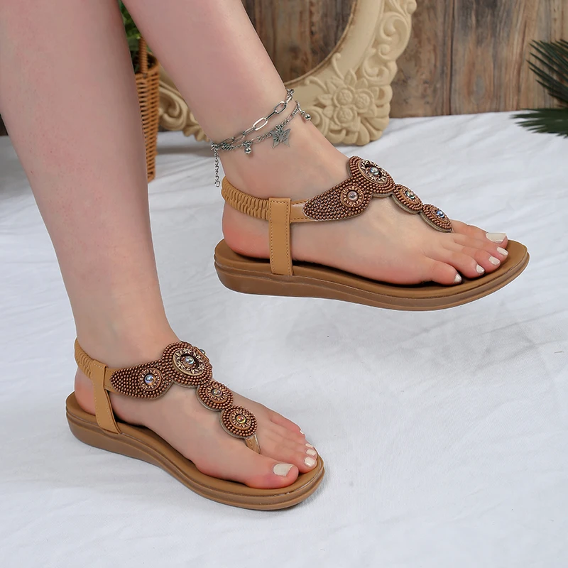 2024 Strand Vrouwen Sandalen Puntige Print Vrouwen Schoenen Zomer Hoge Hakken Temperament Franse Korte Hakken Enkele Schoenen Mode Sandalen