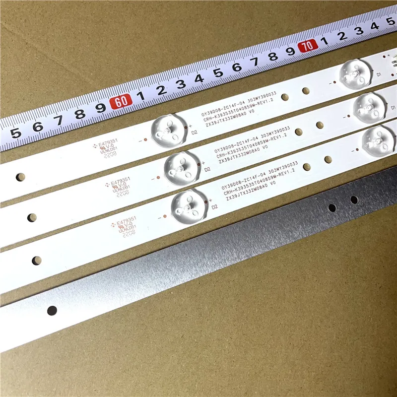 ل OY39D08 ZC14F 04 0Y39D08-ZC14F-04 OY39D08-ZC14F-04 39 بوصة 755 مللي متر 8LED 3V 100% جديد الألومنيوم LCD إضاءة خلفية للتلفاز بار