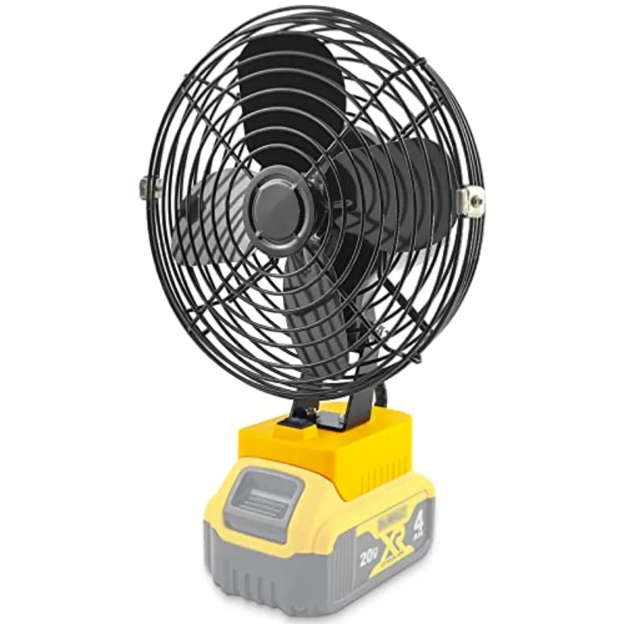 

Portable Outdoor Sleek Jobsite Cordless Fan Compatible with DeWalt, Bucket Indoor Fans Operated Powered by DeWalt 20V Max Batte