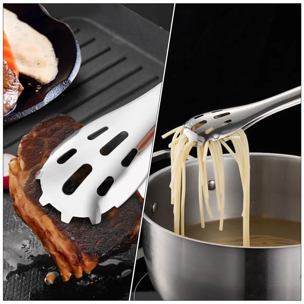 

2 Pcs Stainless Steel Egg Holder Food Clips Clamp for Barbecue BBQ Tongs Buffet Serving Cooking 304 Meat