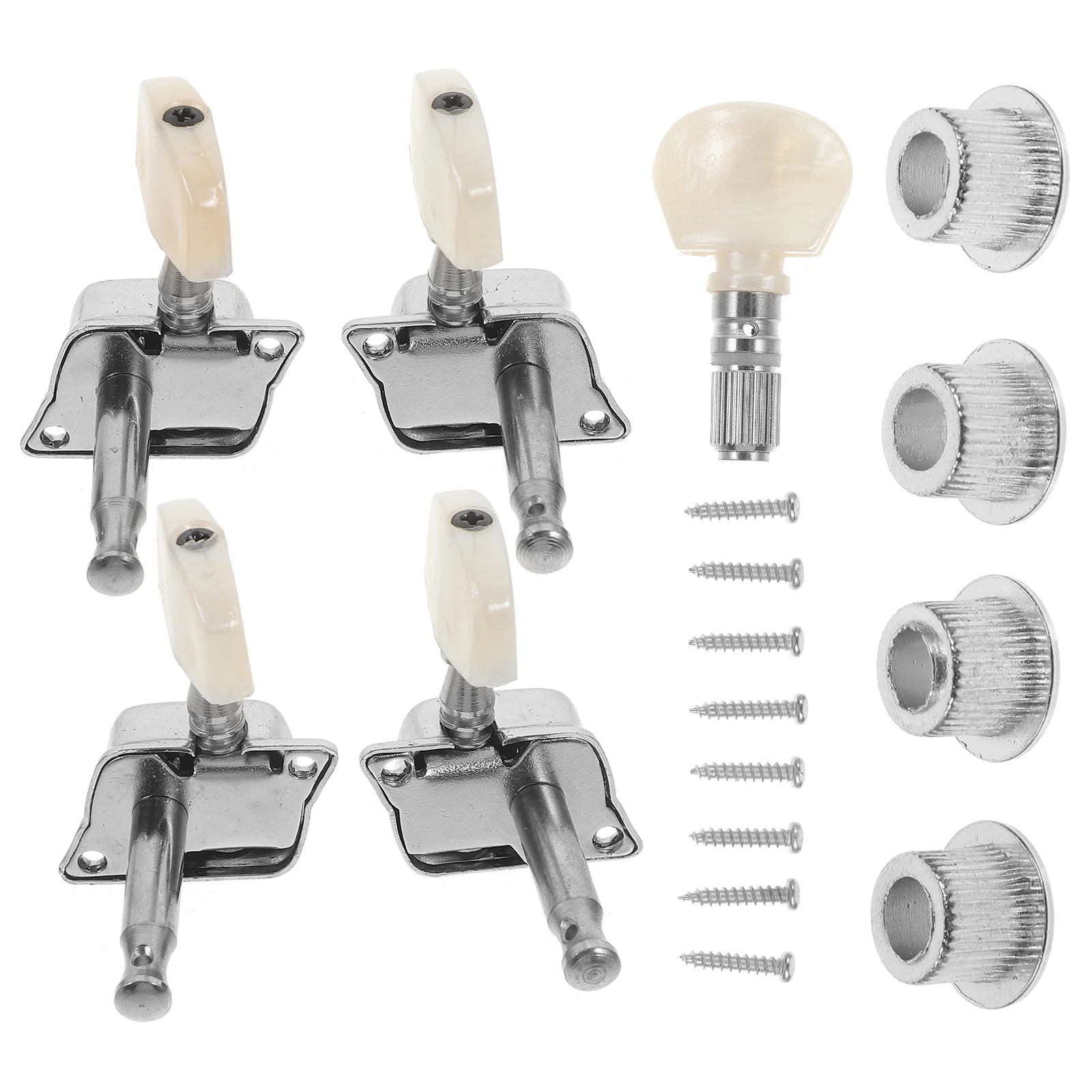 1 Set Head Tuner Tuning Peg Key Button and Bushing for Banjo Machine Parts string banjo tailpiece banjo tuning