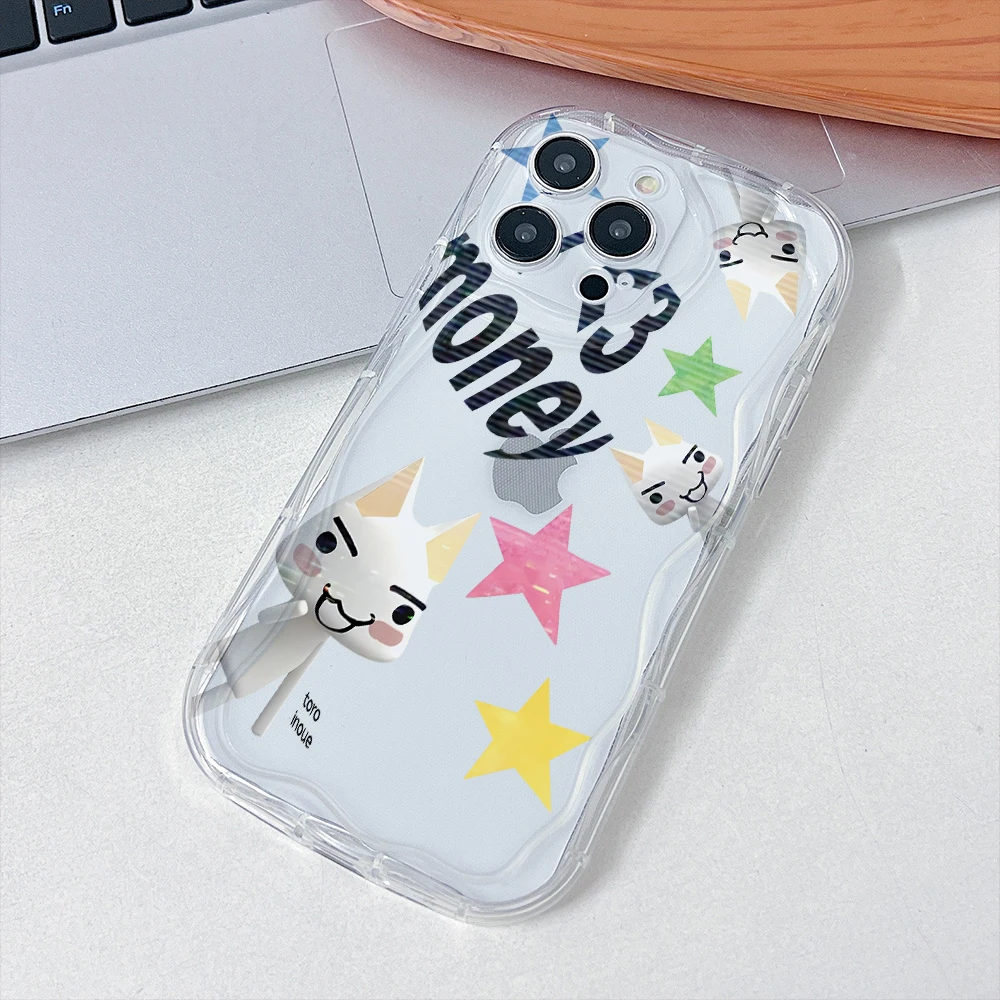 Cute Cat Toro Inoue Phone Case for Samsung Galaxy A73 A72 A71 A54 A53 A52 A51 A50 A33 A32 A23 A16 A13 A06 4G 5G 3D Wave Cover