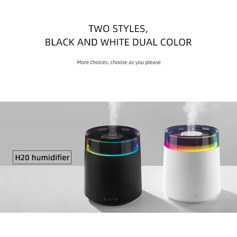 

Диффузор Диффузор эфирного масла Аромадиффузор Увлажнитель 3-скоростной регулируемый спрей Тихая работа Увлажнение против сухости