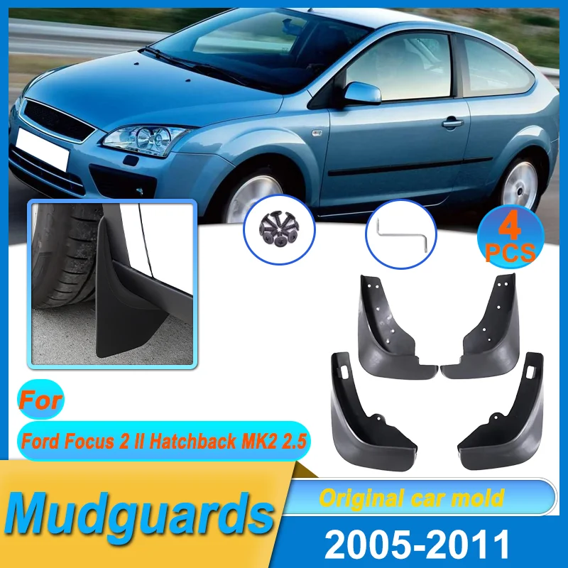 Mudguard For Ford Focus 2 II Hatchback MK2 2.5 2005-2011 2006 Mudflaps Fender Flares Mud Flap Splash Guards Wheel Car Accessorie