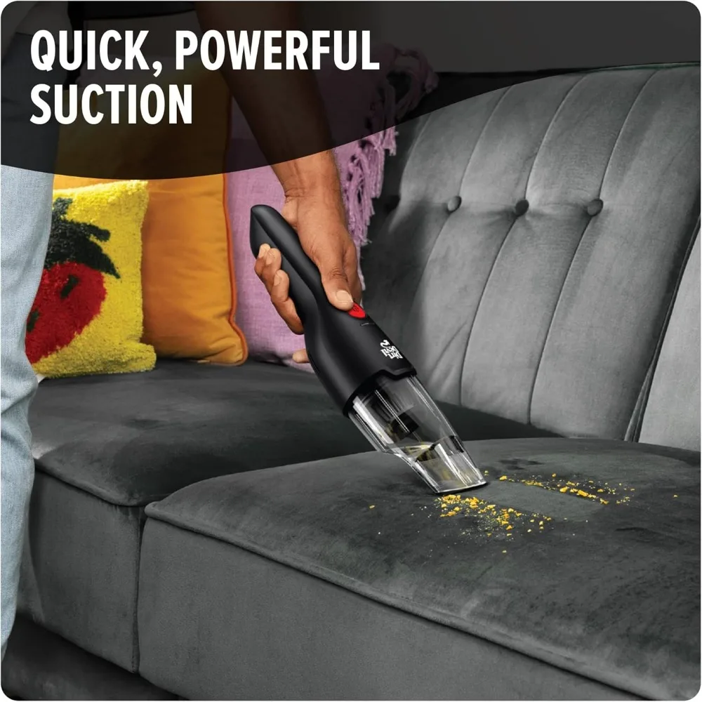 Penyedot Debu Genggam Tanpa Kabel 8V, Daya Hisap Kuat, Ringan dengan Alat 2-in-1 dan Dudukan Pengisi Daya