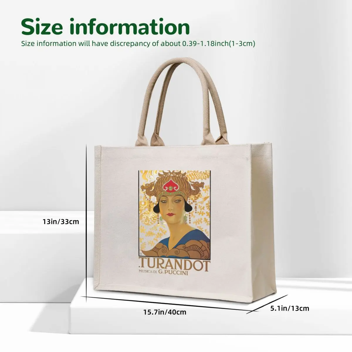 Old opera poster Puccini, Turandot Tote Bag handbag shopper bag woman Woman shopper bag