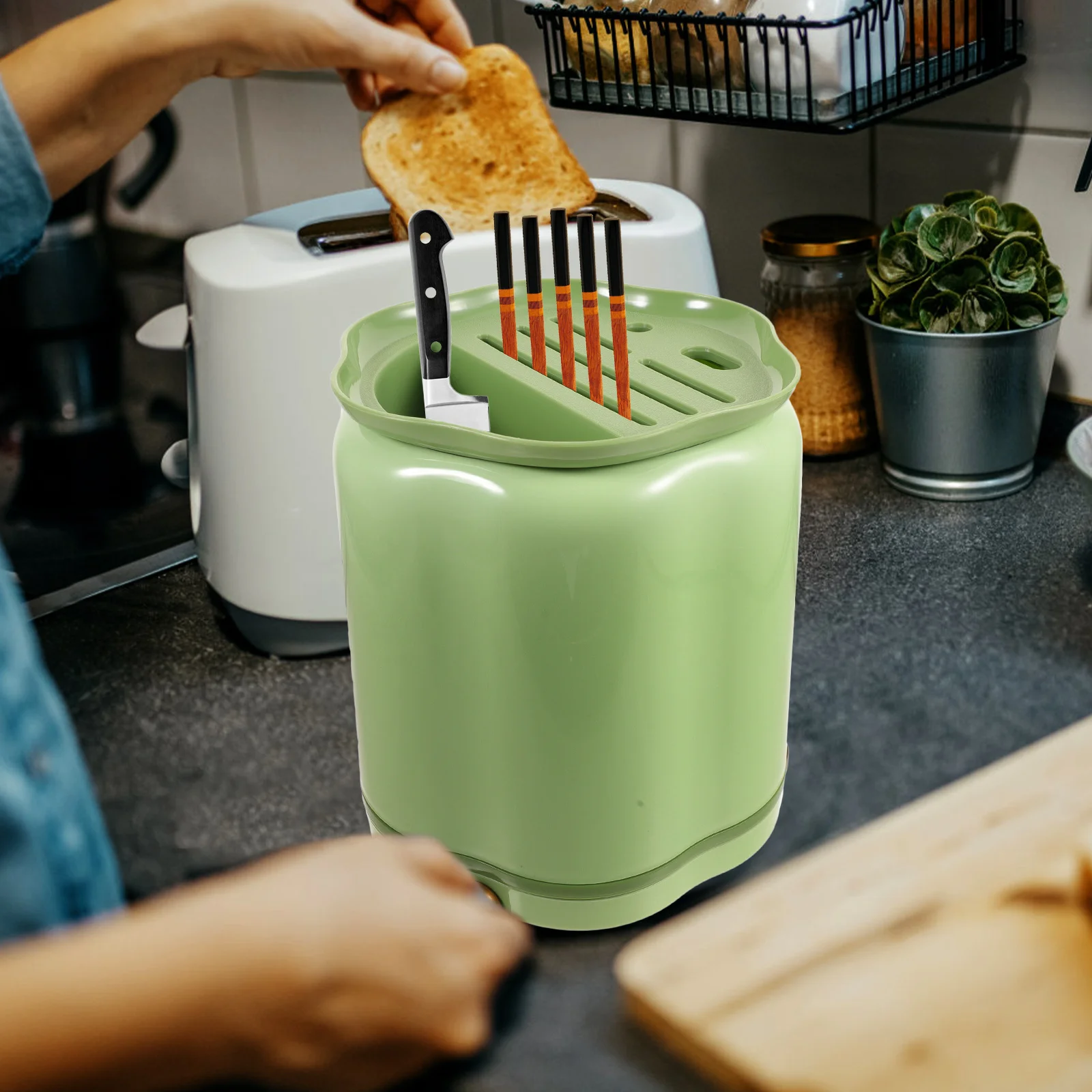 

Petal Knife Holder 360 Degree Rotatable Cutter Rack Storage ganizer Kitchen Utensils Chopsticks Fork Spoon St Plastic