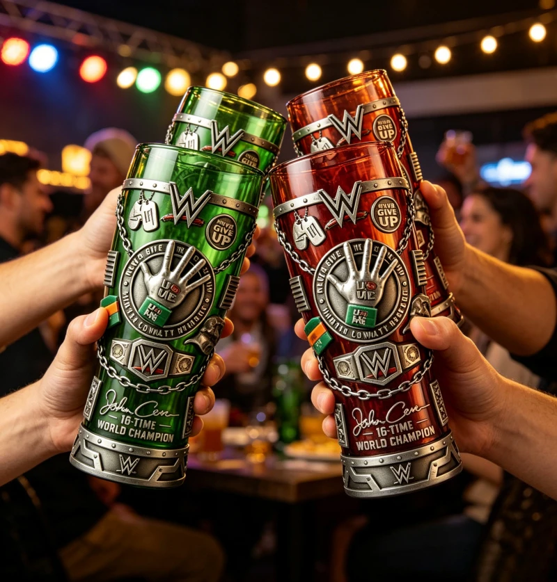Copo de Café John Cena WWE com Design 3D Verde - Presente para Fãs