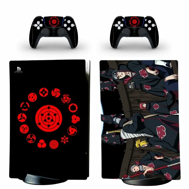 Adesivo de Pele Digital para PlayStation 5, Naruto, PS5, Decalque, Película Protetora, Itachi, Impermeável, Console e Controlador