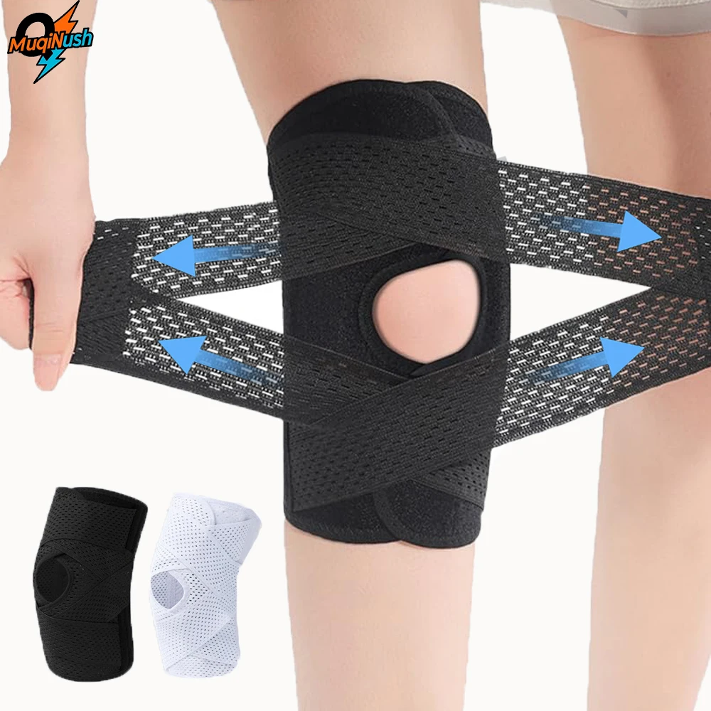 

MuqiNush Sports Knee Pad with Adjustable Breathable Side Support Meniscus Knee Pad for Sports Running Basketball Fitness Sports