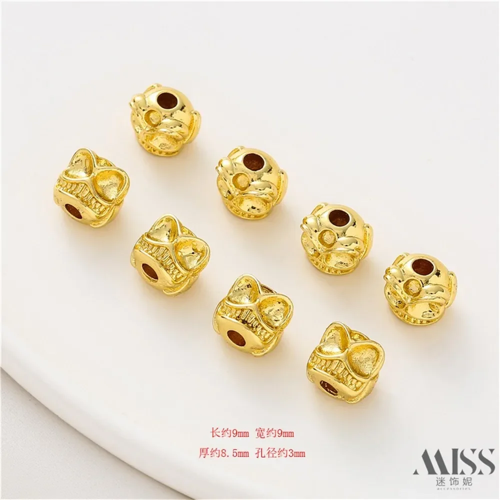 

14K Gold-wrapped Dumby Back Cloud with Beads DIY Accessories Loose Beads Handmade Bracelets Necklaces Jewelry Materials
