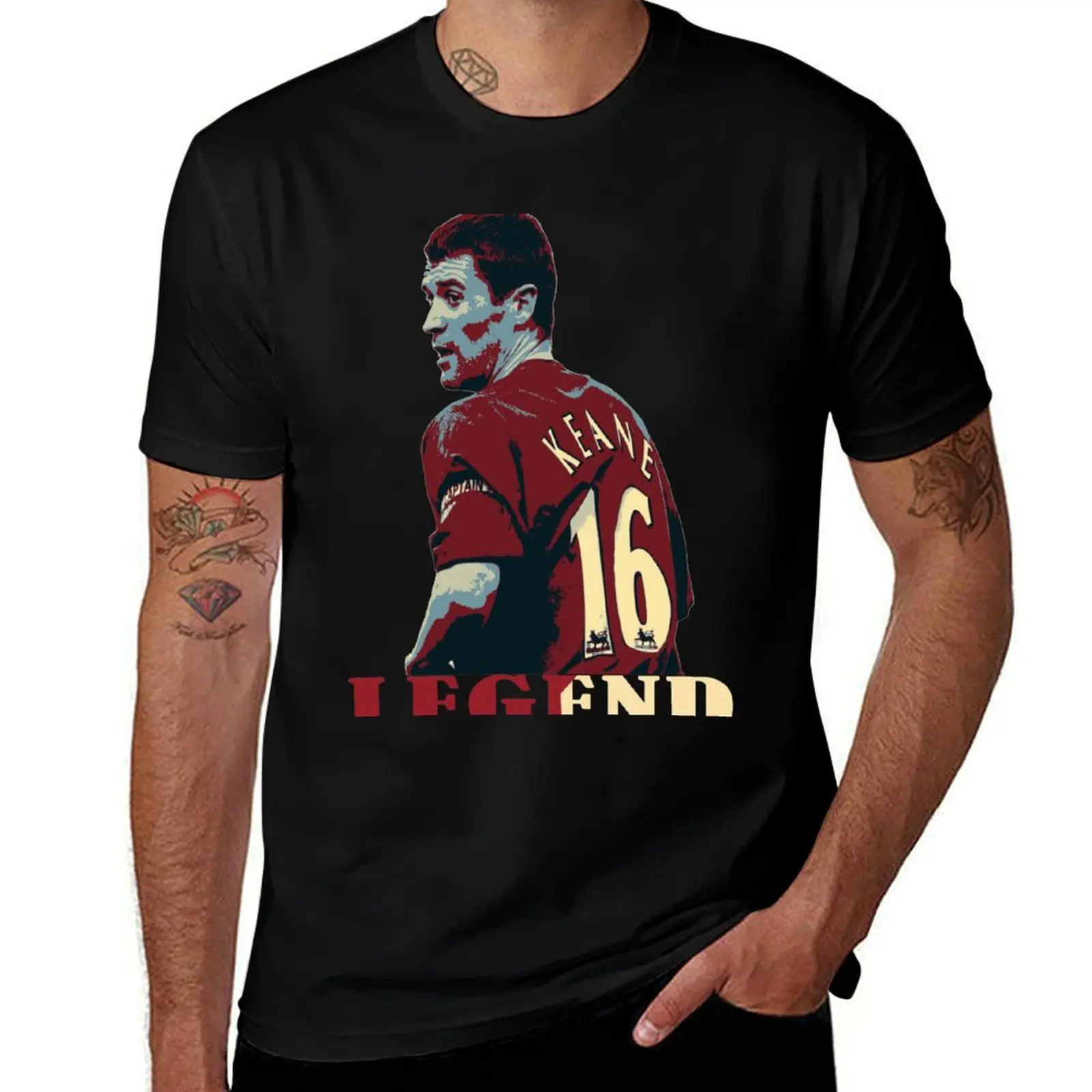 Roy Keane T-Shirt Soft Anti-Shrink Cotton Tee T-Shirt