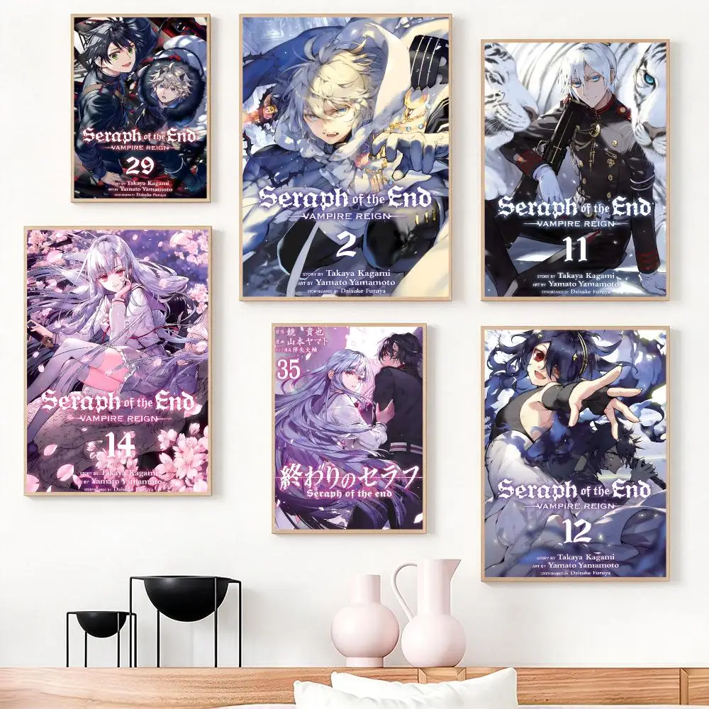 anime Seraph of the End Poster Poster HD Frameless Creamy Style Home Decor Wall Art for Living Room Bedroom Gift