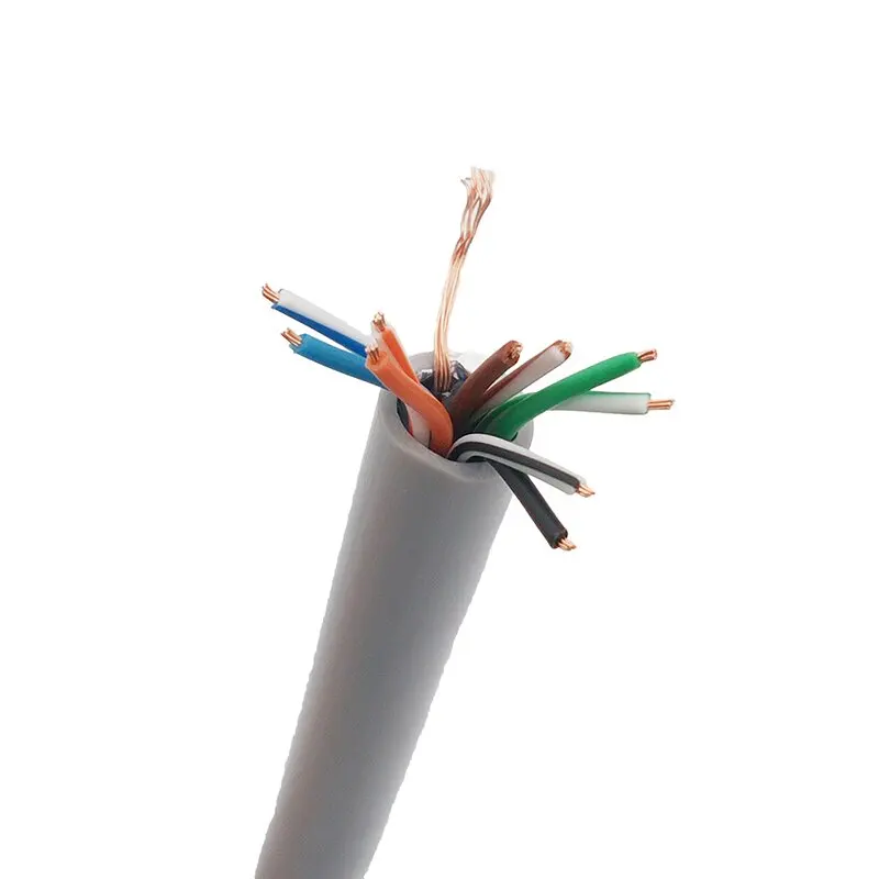 10M 26AWG Cat5e shielded round network cable with 10 cores, RJ50 network aluminum foil twisted-pair shielded FTP ten-core wire