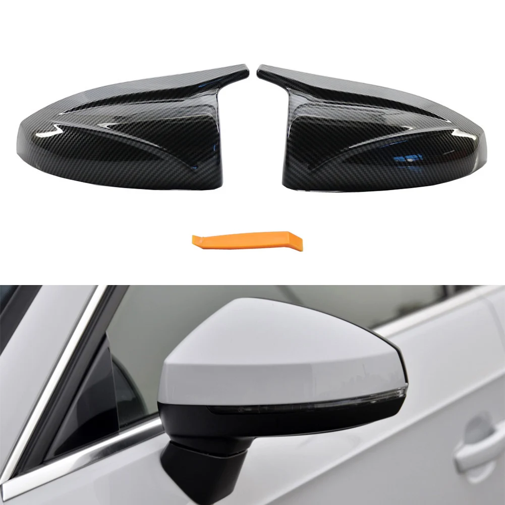 

Car Rear View Mirror Cover Side Door Mirrors Cap For Audi A3 S3 2014 2015 2016 2017 2018 2019 2020 Carbon Fiber Color