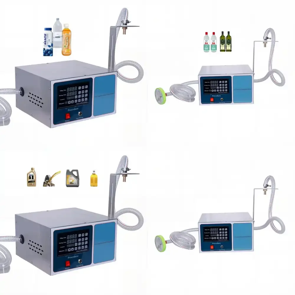 High-Flow Desktop Continuous Liquid Filling Machine Bottled Big Flow Filling Machine for Small Businesses
