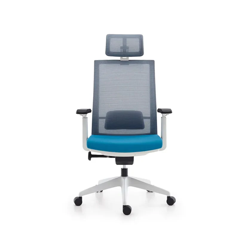 Modern Executive Office Chair with Synthetic Leather Middle Back Armrest, Height Adjustable