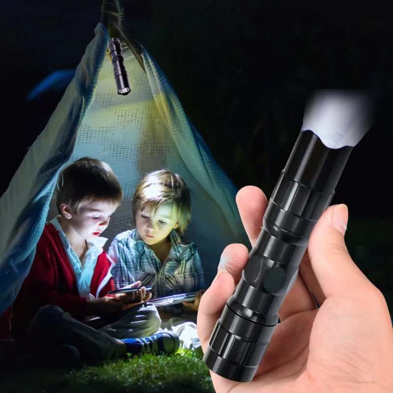 Portable LED Strong Power Flashlights Outdoor Camping Fishing Tactical Torch Multi-Functional Super Bright Flashlight