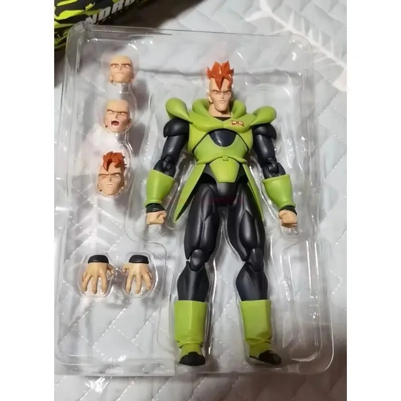 Dalam stok Bandai asli Shf Sdcc Dragon Ball Android 16 Anime Action Figure rakitan asli Model koleksi hadiah liburan mainan