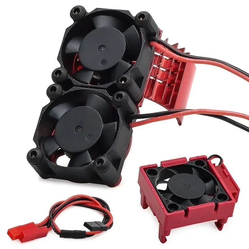 RC VXL-3s ESC Cooling Fan Motor Dual Fan Set Compatible Trxs Slash 4x4 Stampede 4x4 Rustler 4x4 Hoss 4×4 Velineon Heat Sink