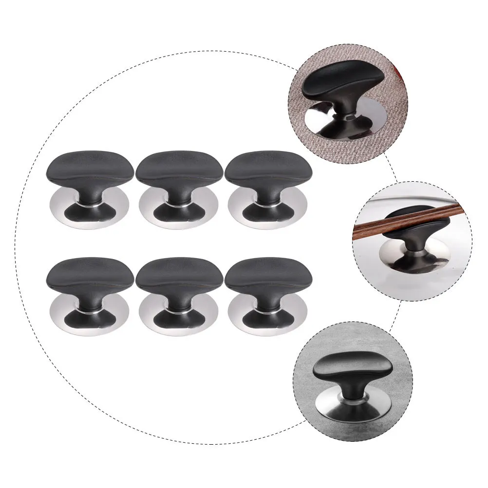 

6pcs Stainless Steel Pot Lid Knobs Universal Cookware Replacement Handles For Kitchen Pan Cover Handgrip Grip Accessory