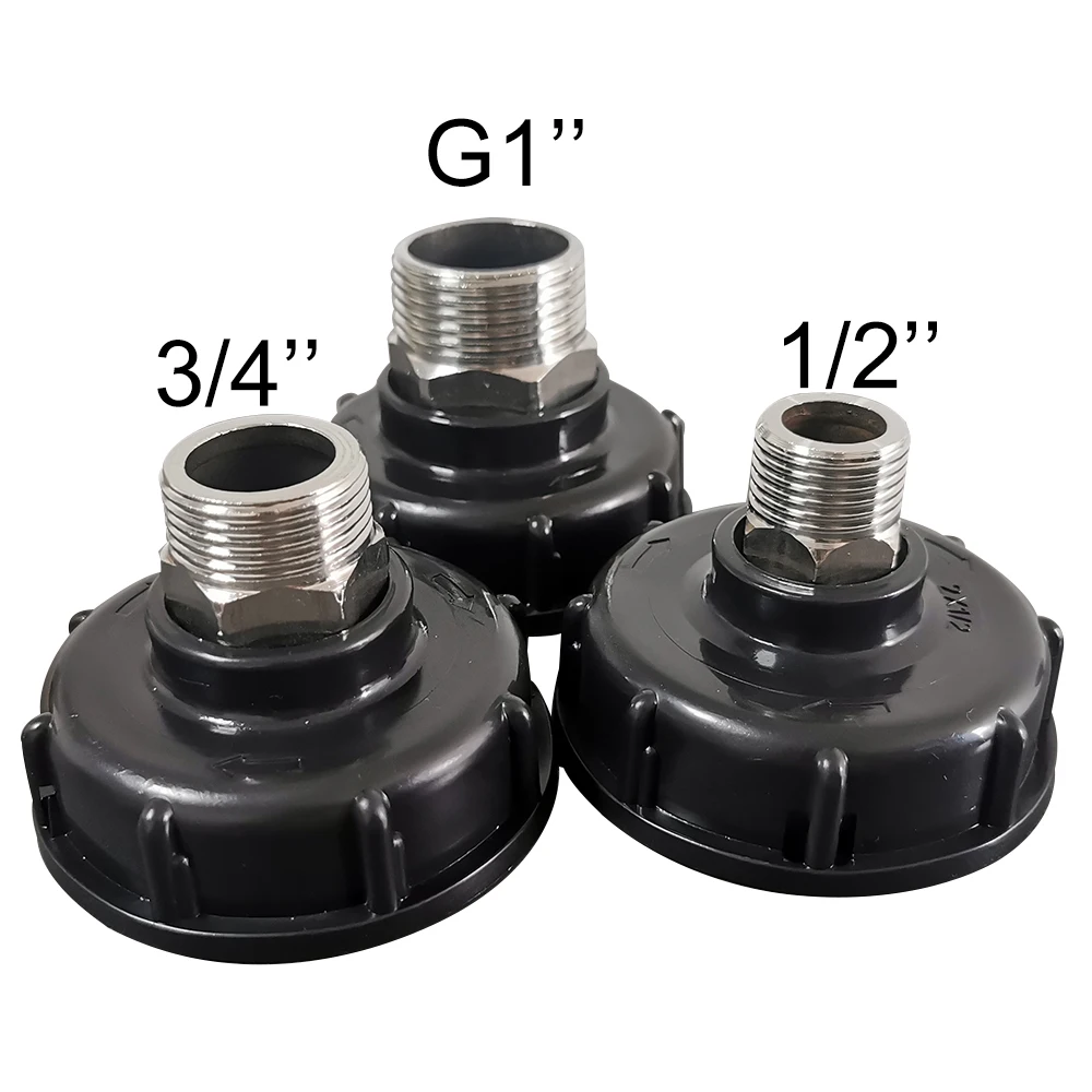 

S60x6 Coarse Thread G1'' 1/2" 3/4" Male Female Thread IBC Water Tank Replacement Adapter Stainless Steel Spout Drain Fittings