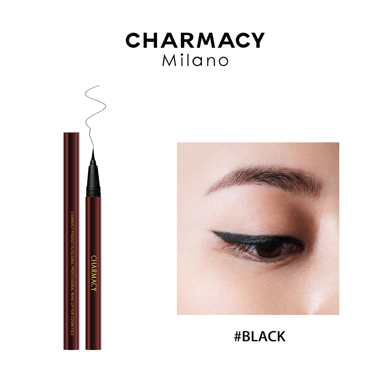 CHARMACY wodoodporny Eyeliner w ołówku ultra-cienki miękki łatwy w noszeniu wysoki Pigment profesjonalny długotrwały makijaż oczu kosmetyczny