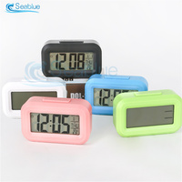 Mini Music Digital Alarm Clock Backlight Snooze Mute Calendar Desktop Alaways On Table Clocks Temperature Electronic LED Clocks
