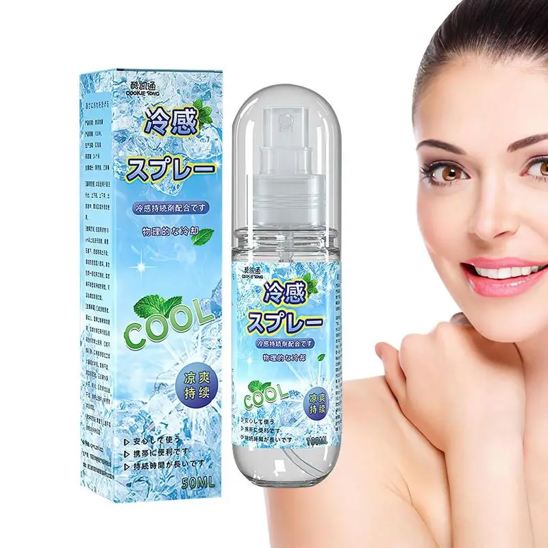 

Cooling Mist Spray 50/100ml Natural Mint Mist For Quick Cool Long Lasting Body Mist Spray Summer